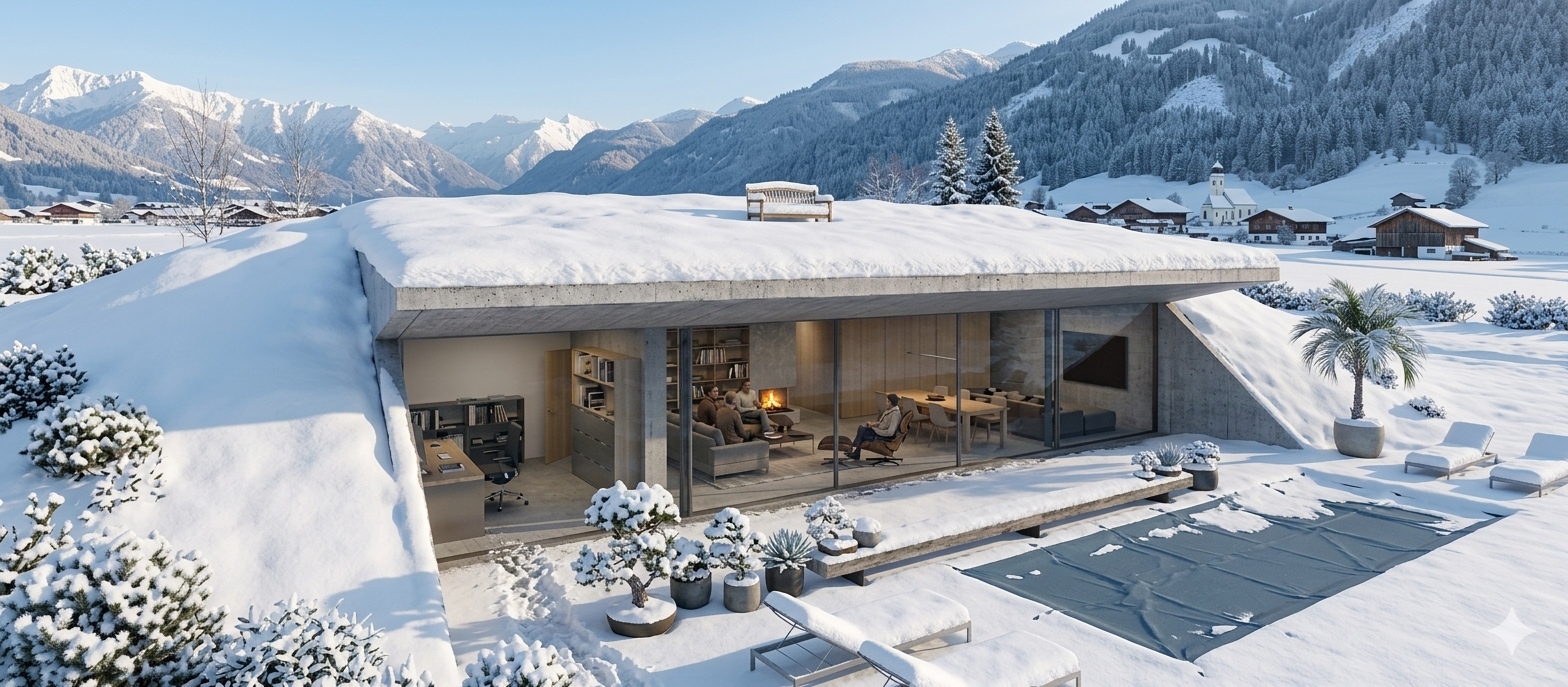 Erdhaus Winter
